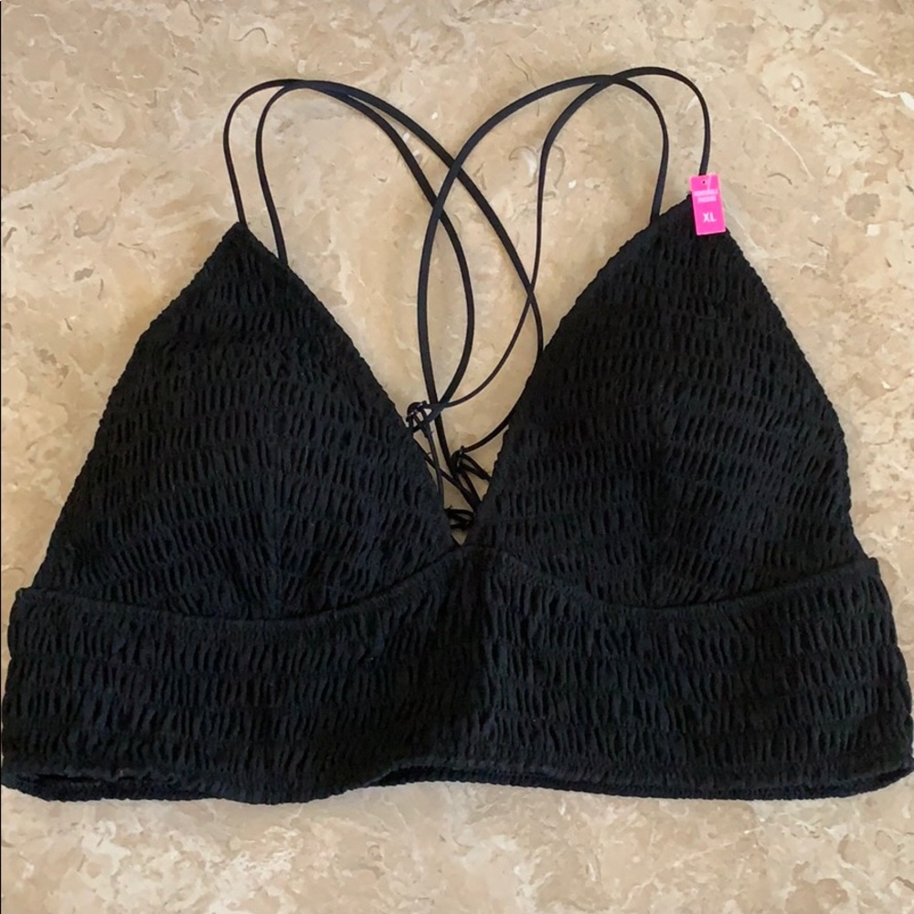 PINK black bralette NWT